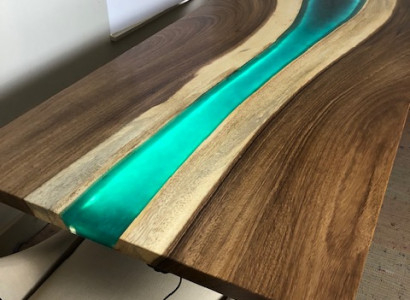 Stul stůl stoly epoxid pryskyřice skutečné epoxy dřevo masivní design nábytek 240x100