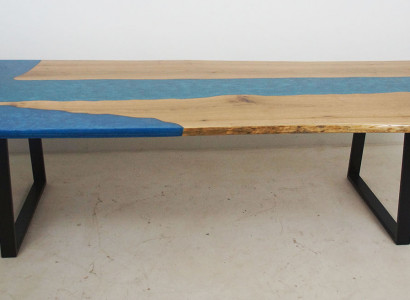 Stůl River Table Z dřeva Pravý dřevěný žulový stůl 260x100 Hrubý