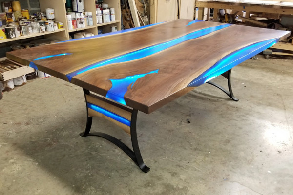 Čínská jídelní židle River Table Vražené dřevo Stůl 260x110 Masivní stoly