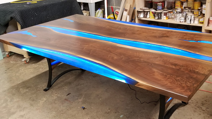 Čínská jídelní židle River Table Vražené dřevo Stůl 260x110 Masivní stoly