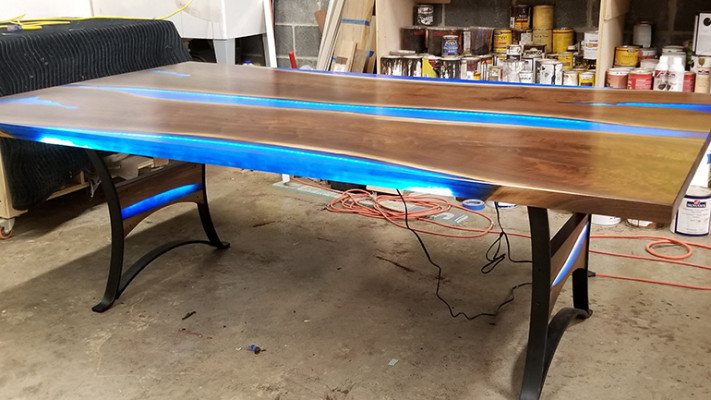 Čínská jídelní židle River Table Vražené dřevo Stůl 260x110 Masivní stoly