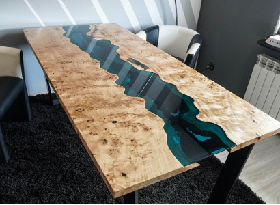 Stoly epoxidová pryskyřice stůl dřevo masivní nábytek epoxidový stůl lití pryskyřice vodopád