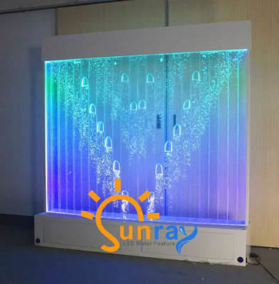 Moderní přepážka na vodu Stěny LED vodním stěnou Osvětlený dekorativní stěna