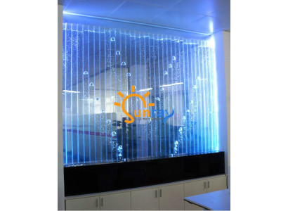 Stěnový panel s LED vodní stěnou s bublinkami vody Designérská dekorativní vodní stěna.