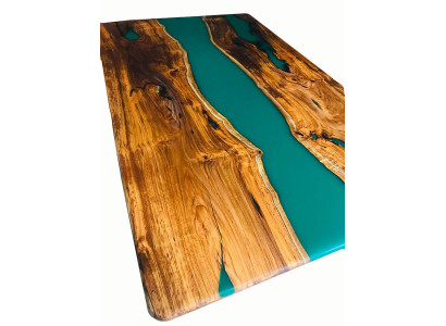 Jídelní stůl Design Stůl Moderní stoly Moře Oceán Řeka Nábytek 200x90 Epoxy pryskyřice