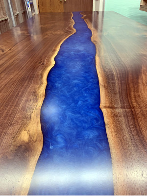 Epoxidharz Esstisch River Table 240x100 Flusstisch Neu Echtes Holz Tische  Epoxidový jídelní stůl River Table 240x100 řeka Nový Skutečné dřevo Stoly