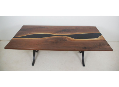 Epoxidový stůl River Table z masivního dřeva skutečného dřeva 240x100 řeka Stůl Nový