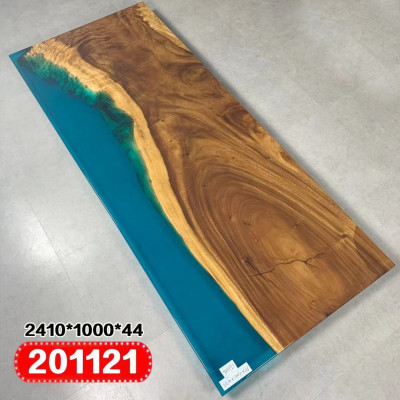 Jídelní stůl River Table Skutečné dřevo Říční stůl 241x100 Masivní stoly