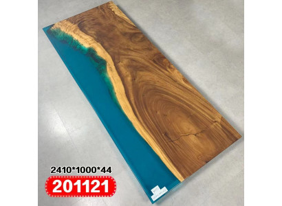 Jídelní stůl River Table Skutečné dřevo Říční stůl 241x100 Masivní stoly