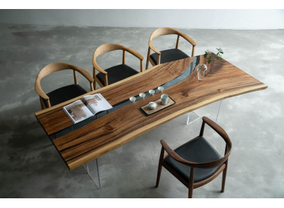 Říční stůl Epoxy Harz Coffee Table Massive Tabulky 240x100 říční stůl