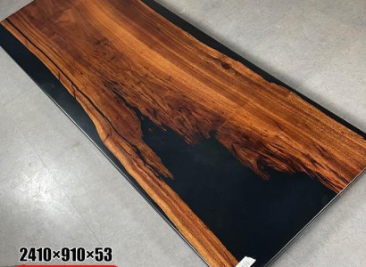 Stůl River Table Skutečné dřevo řezaný stůl masivní epoxidový stůl.