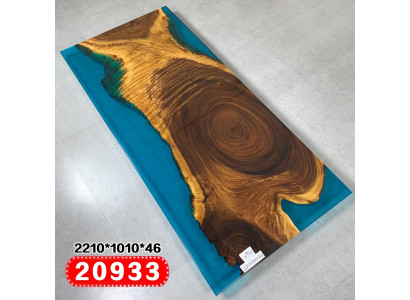 Jídelní stůl River Table Masivní stůl 221x101 říční stůl epoxidová pryskyřice moře