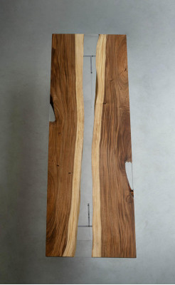 Jídelní stůl River Table Skutečné dřevo říční stůl 240x90 Masivní stoly