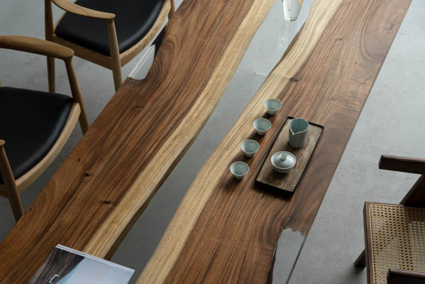 Jídelní stůl River Table Skutečné dřevo říční stůl 240x90 Masivní stoly