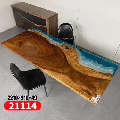 Stůl Jídelní stůl Stoly Živice Epoxid Masivní Design Nábytek 221x91 Skutečný