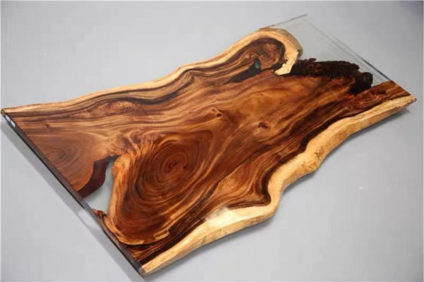 Epoxidová pryskyřice Jídelní stůl River Table Skutečné dřevo Masivní stoly 200x90
