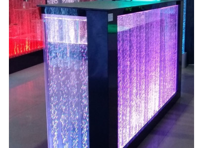 Stůl Bar Voda Stěna Bar Pult Osvětlený barový stůl Bar pult LED Regál