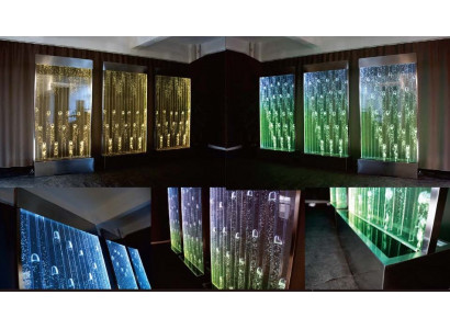 Voda Stěny Moderní příčka LED vodní stěna Osvětlená stěna