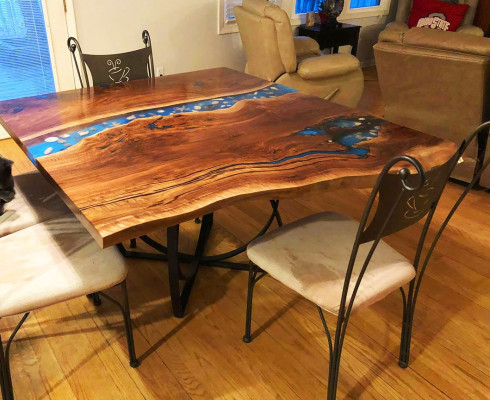 Míra, která vyhovuje židli epoxidová pryskyřice Epoxy Resin River Skutečné dřevo Cena 1 m² stolu