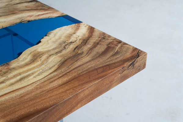 Jídelní stůl River Table masivní stoly 185x85cm říční stůl epoxidová pryskyřice moře