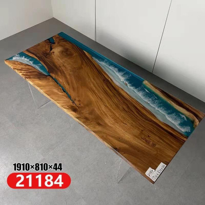 Jídelní stůl River Table Skutečné dřevo řeka stůl Masivní epoxidová pryskyřice Dekorativní stoly