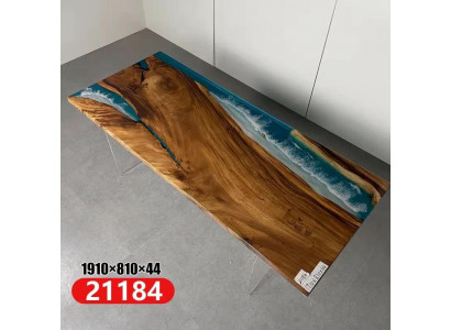 Jídelní stůl River Table Skutečné dřevo řeka stůl Masivní epoxidová pryskyřice Dekorativní stoly