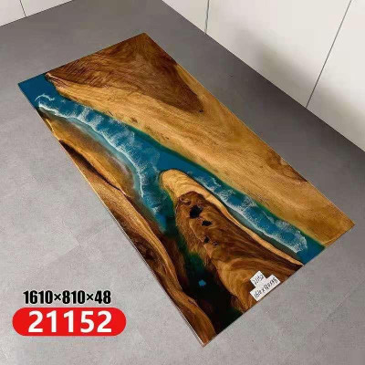 Jídelní stůl Moře Voda Řeka Skutečné dřevo Říční stůl 161x81 Stoly