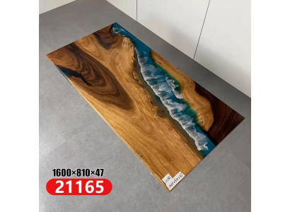 Jídelní stůl River Table Masivní stoly 160x81 Říční stůl Moře Vodopád