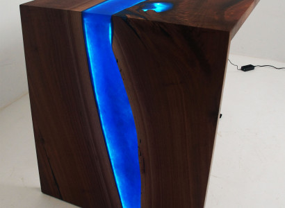 Zákaznický stůl z epoxidové pryskyřice Živý dřevěný stůl Cena za 1m2