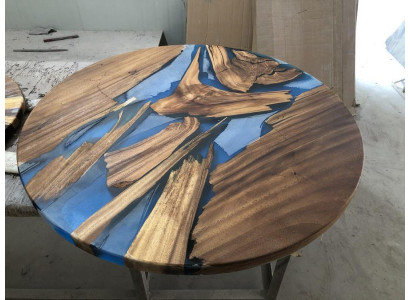Kruhové stoly Jídelní stůl Designový stůl Moderní Moře Řeka Nábytek 90 cm