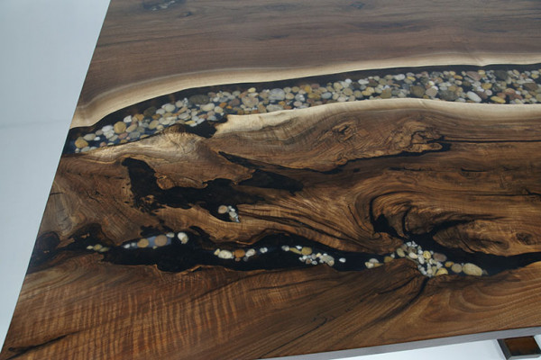 Skutečné dřevo epoxidová pryskyřice na zakázku stůl Epoxy tok cena 1m² stolů pryskyřice.