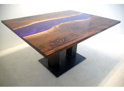 Stůl Epoxidová pryskyřice Epoxy Resin Řeka Skutečné dřevo Cena 1m² Stoly na míru