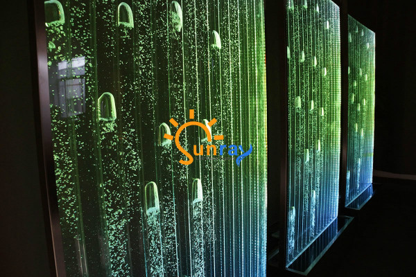 Panel s bublinami LED New Water Wall Designer Illuminated Water Wall