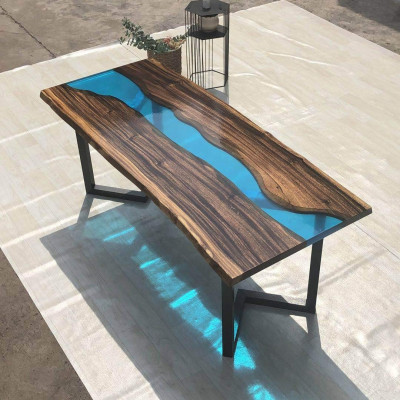 Stůl River Table Massiv 100x50 řeka stůl moře vodopád