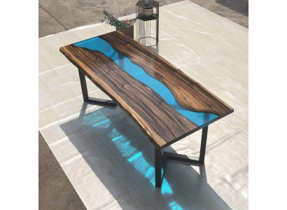 Stůl River Table Massiv 100x50 řeka stůl moře vodopád