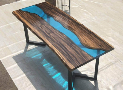 Stůl River Table Massiv 100x50 řeka stůl moře vodopád