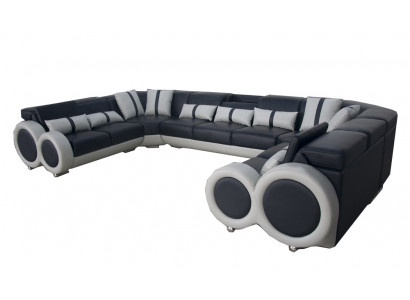 Design obývací souprava kožená sedací souprava pohovka Moderní sedací kout USB