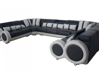 Design obývací souprava kožená sedací souprava pohovka Moderní sedací kout USB