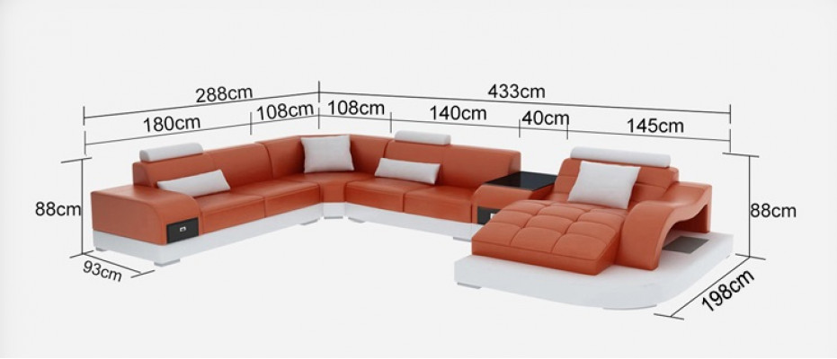 Pohovka Gauč Polštář Sedadlo Roh Moderní Pohovky U Forma Obývací Souprava Nový