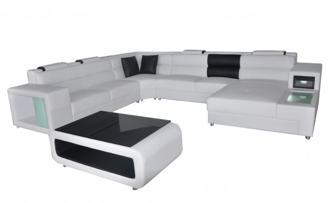Design kůže vycpávka rohový kůže sedačka sofa vycpávka roh obývací krajina Pokoj Nový