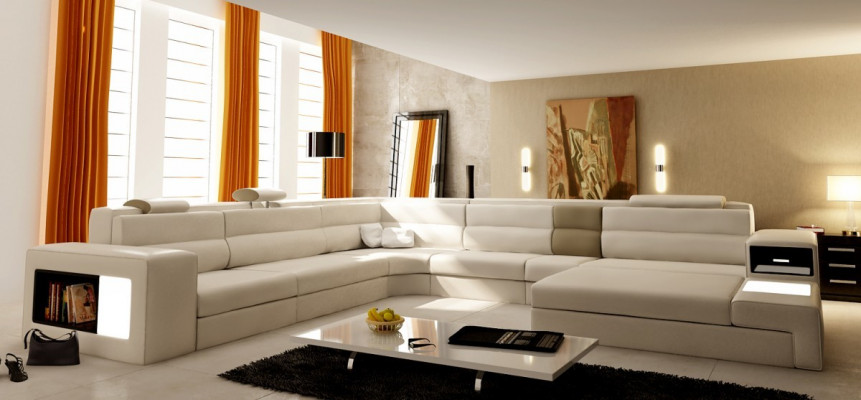Design kůže vycpávka rohový kůže sedačka sofa vycpávka roh obývací krajina Pokoj Nový
