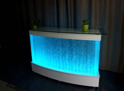 Vodní stěna design baru pult sloup osvětlené luxusní stoly