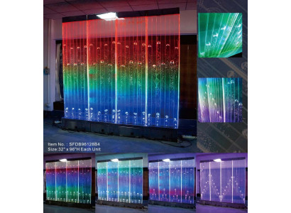 Stěnová panel s bublinami vody Dekorativní LED vodní stěna Designérská vodní stěna