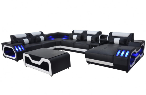 Design kožený čalouněný rohový krajinný pokoj nová obývací Sedačka čalounění