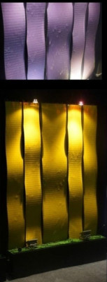 Stěnový panel s LED osvětlením vodní stěna vody Vodní stěny stěna vody 120x200cm