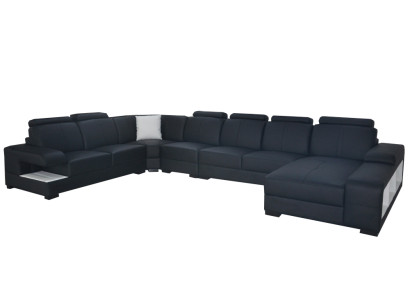 Ecksofa Design Eckgarnitur Eckcouch Sofa Couch Polster Wohnlandschaft LED USB