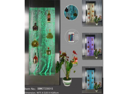 Regál designér osvětlený LED vodní stěna baru regálový sloup.