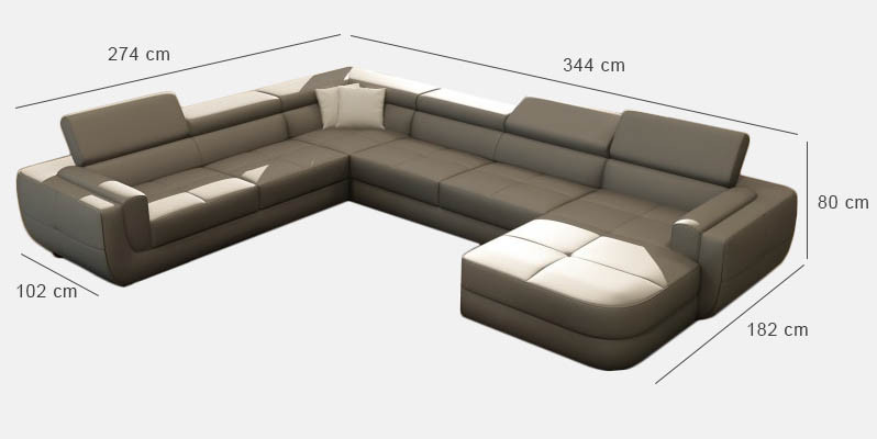 Designer Wohnlandschaft Eckcouch +USB Sofa Polster Ledersofa Sofas Neu Schwarz > Designérský obývací kout + USB pohovka potahová kůží Nová černá