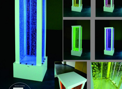 Vodní stěna s LED osvětlením Regál Sloup Vodní sloupy Bar Pult Designer Osvětlený