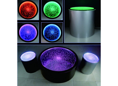 Stolík Led Kruh Voda Stěna Bar Pult Regál Nábytek Osvětlený